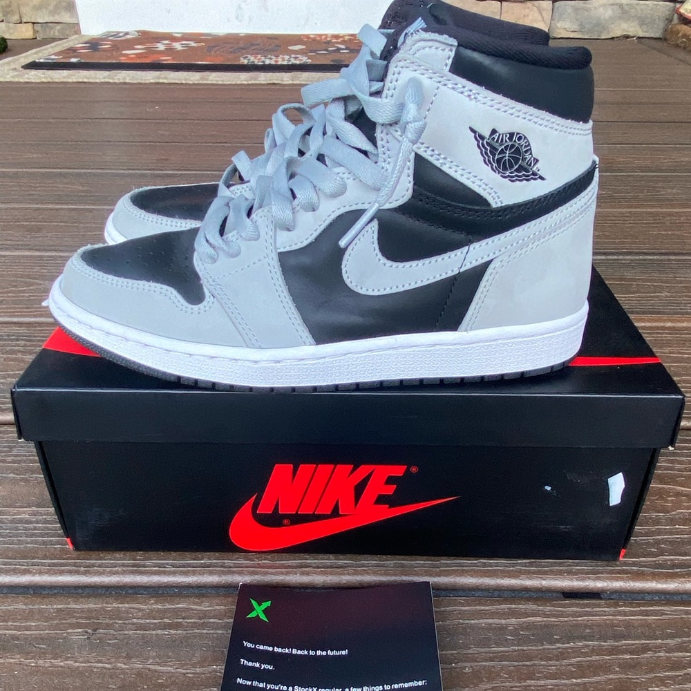 Nike Air Jordan Retro high OG black/lt smoke-white mens size 6.5